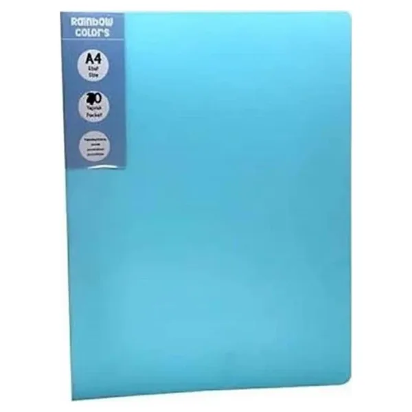 Önder Rainbow Colors (PP) A4 Sunum Dosyası 30'lu AÇIK MAVİ