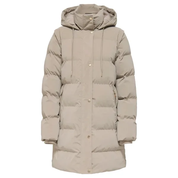 Only Dixie 15349120 Kapüşonlu Bej Kadın Şişme Mont