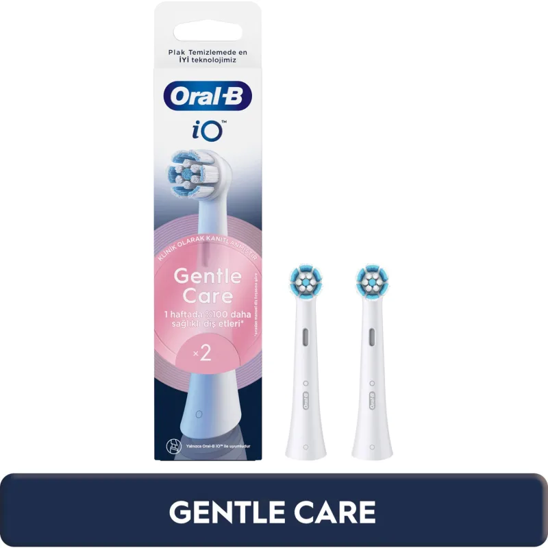 Oral-B iO Gentle Care Beyaz 2'li Diş Fırçası Başlığı