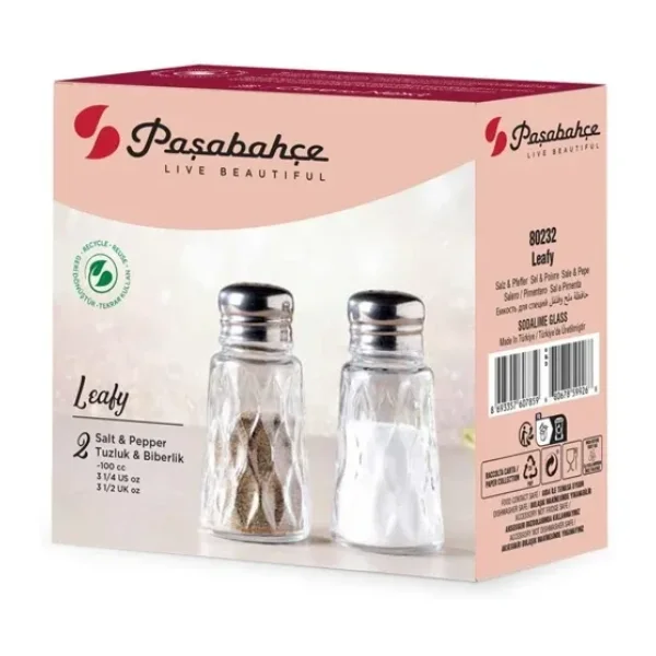 Paşabahçe Leafy 80232 2'li Tuzluk Biberlik