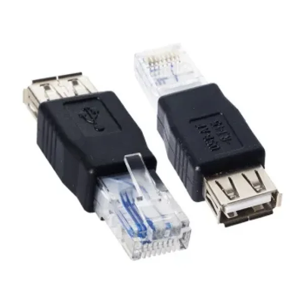 Powermaster RJ45 Erkek USB A Dişi Ethernet Çevirici Jack Fiş