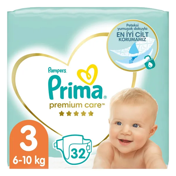 Prima Premium Care 3 Numara Midi 32'li Bebek Bezi