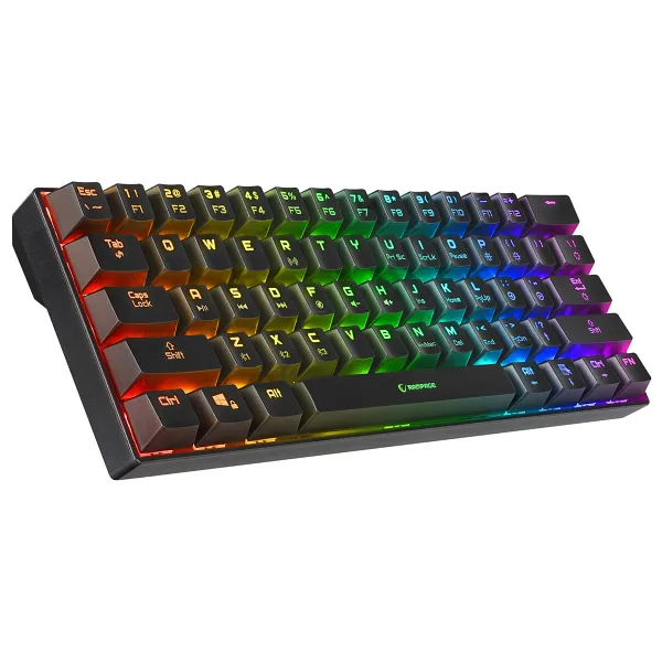 Rampage B-ATOM KB-RX63 RGB TKL Brown Switch Kablolu/Kablosuz Mekanik Oyuncu Klavyesi