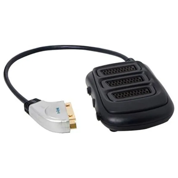 S-Link Slx-Sc35 Scart To 3 Scart Çoklayıcı Metal Kasa Altın Uçlu Kablo