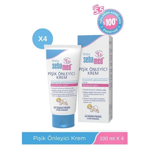 Sebamed Pişik Önleyici Krem 100 ml 4 Adet
