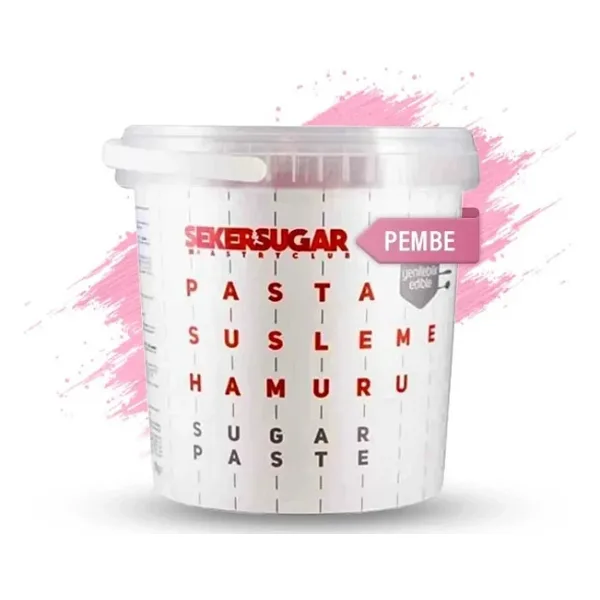 ŞEKER & SUGAR Şeker Hamuru Sugar&Sugar 1 kg Pembe
