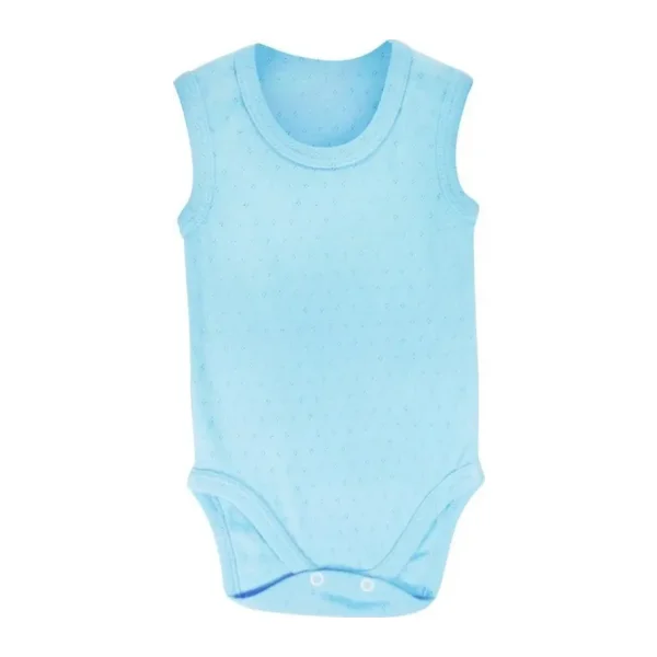 Sema Baby Jakarlı Askılı Badi (Body) - Mavi 12-18 Ay