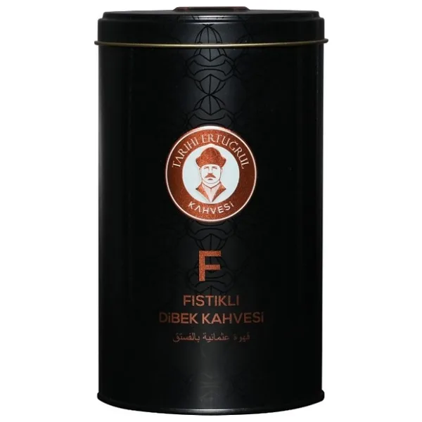 Tarihi Ertuğrul Kahvesi Fıstıklı Dibek Kahvesi Teneke 250 G - 250 gr
