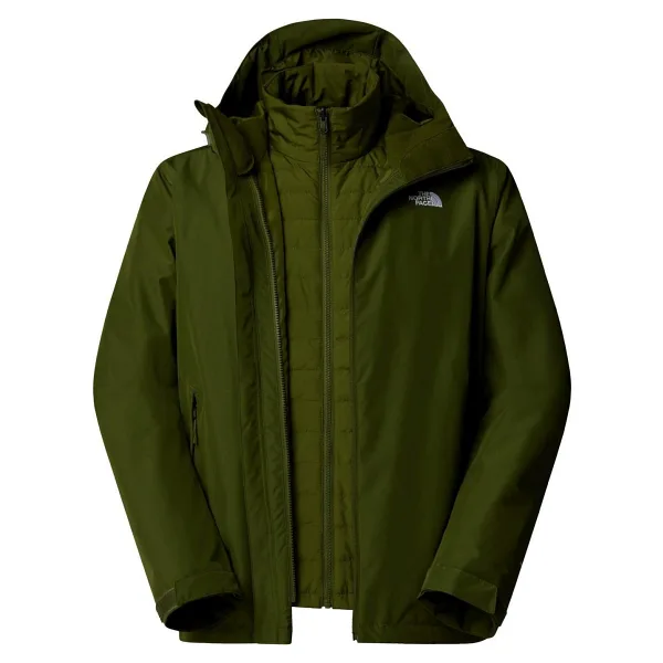 The North Face Carto Mono Triclimate NF0A8D1SBRI1 Kapüşonlu Yeşil Erkek Mont