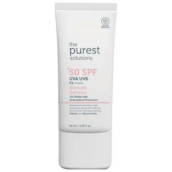 The Purest Solutions Lekeli Ciltler Için Antioksidan Destekli Güneş Kremi, 50+ Spf Uva/uvb Defense, - Standart
