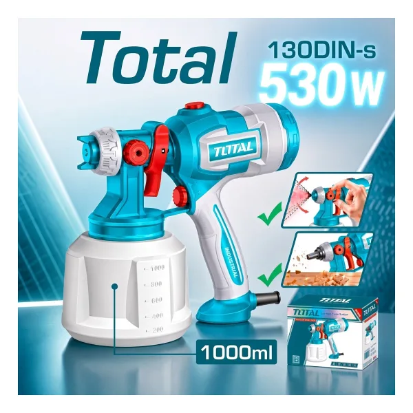 Total Tools TT4506E 530 W 1000 ml Elektrikli Boya Tabancası