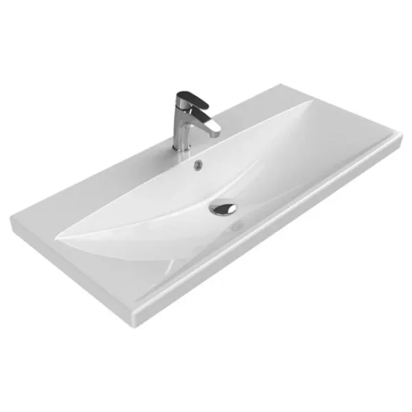 Turkuaz Seramik Cerastyle Elite Etajerli 100x45 cm Lavabo