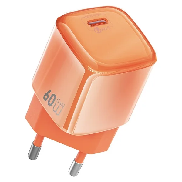 Wiwu Jade Dynamic WI-G037 Turuncu 60 W Hızlı Şarj Adaptörü