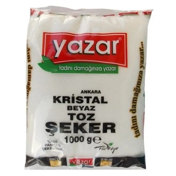 Yazar Kristal Toz Şeker 1 kg