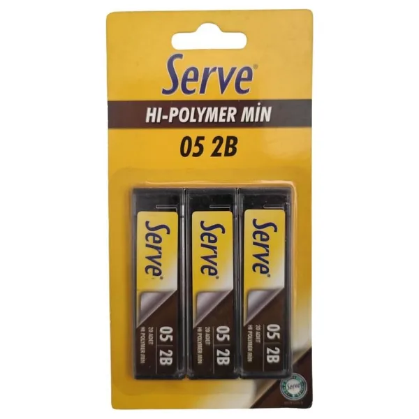 0.5 Kalem Ucu 3 Adet Serve 0.5mm Siyah Kalem Uçları 3'lü Paket