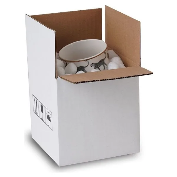 30x25x15 cm Tek Oluklu A-Box Taşıma Kolisi - 20 Adet - Beyaz