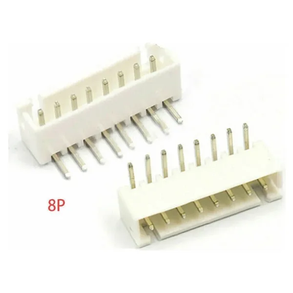 8 Pin JST-XH 2.54 Tunik Konnektör Erkek Eğik 90°