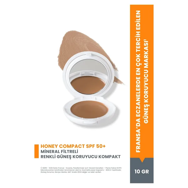 Avene Compact Teintee SPF 50+ Honey 10 gr Krem Fondöten