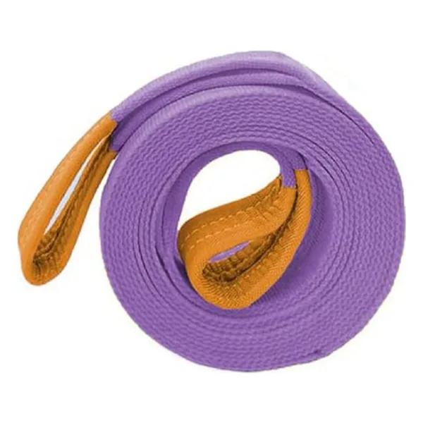 Badem10 Sapan Lila Renk Polyester Spanzet 1 Ton 3 Metre Sağlam Yük Kaldırma Taşıma Indirme Halat