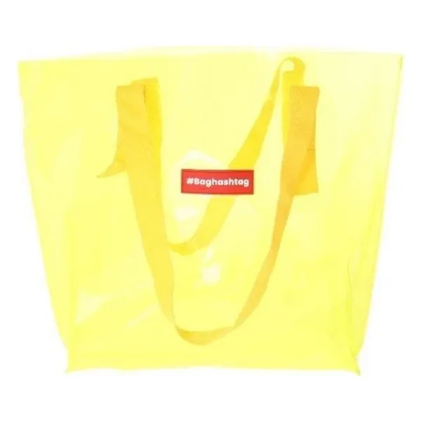 Baghashtag Şeffaf Sarı Büyük Boy Beach Plaj Çantası