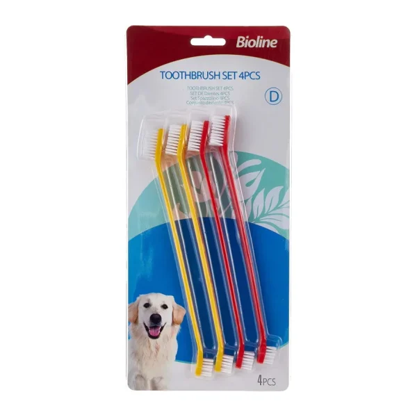 Bioline İki Uçlu Köpek Diş Fırçası 4 Lü Set
