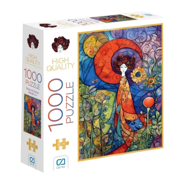 CA Games CA.7051 Pelerinli Kadın 1000 Parça Puzzle