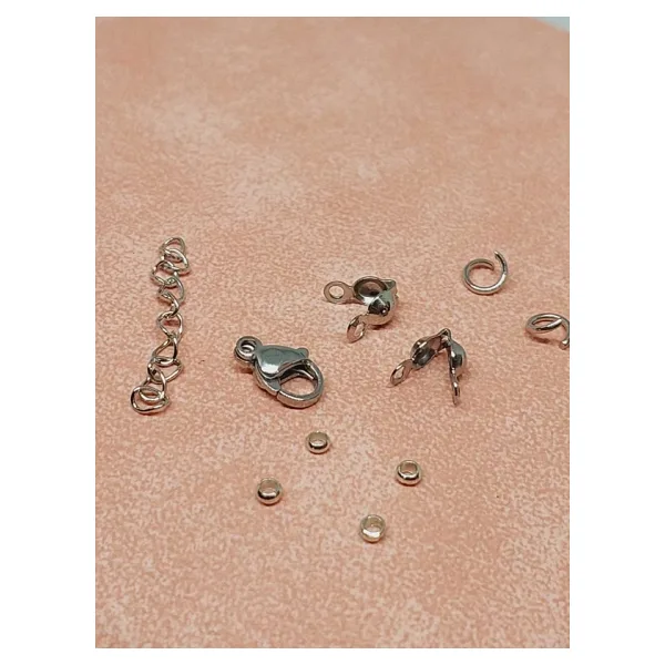 Çelik Silver Takı Kapama Klips Seti/adet (51282)