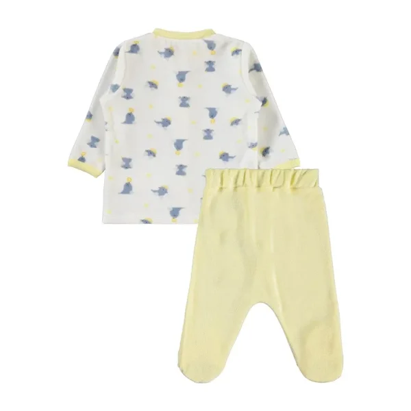 Civil Baby Little Sailors Nakışlı 1-9 Ay Pijama Takımı - Ekru 9-12 Ay