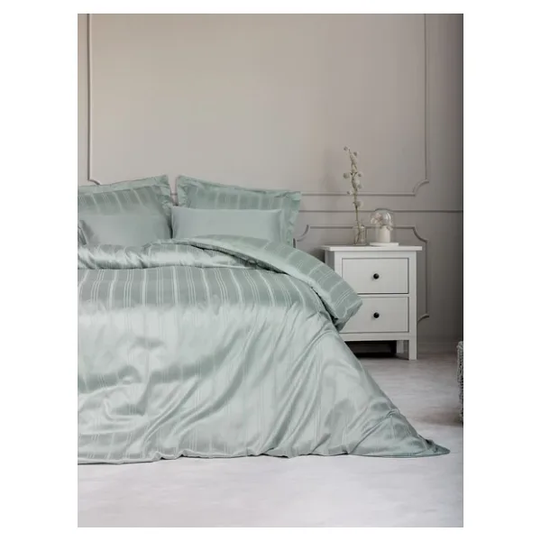 Cotton Box Smart Stripe Bambu Mint Çift Kişilik Nevresim Takımı