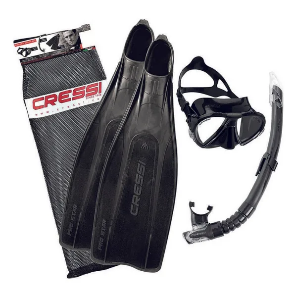 Cressi Pro Star Palet Maske Şnorkel Seti