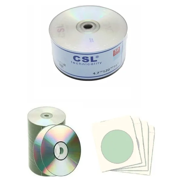 CSL Boş Cd-r 700mb-80mın 52x 15 Adet Ve Cd Zarfı 15 Adet