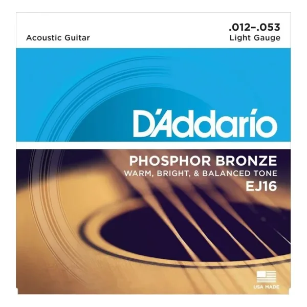 D'Addario EJ16 Phosphor Bronze 12-53 Akustik Gitar Teli