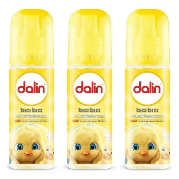 Dalin Bıcı Bıcı Bebek Kolonyası 150 ml x 3 Adet Ferahlatıcı Özellikli Tazelik Sağlar