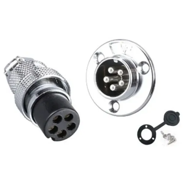 DF20 5 Pin 20mm Su Geçirmez Konnektör Takımı