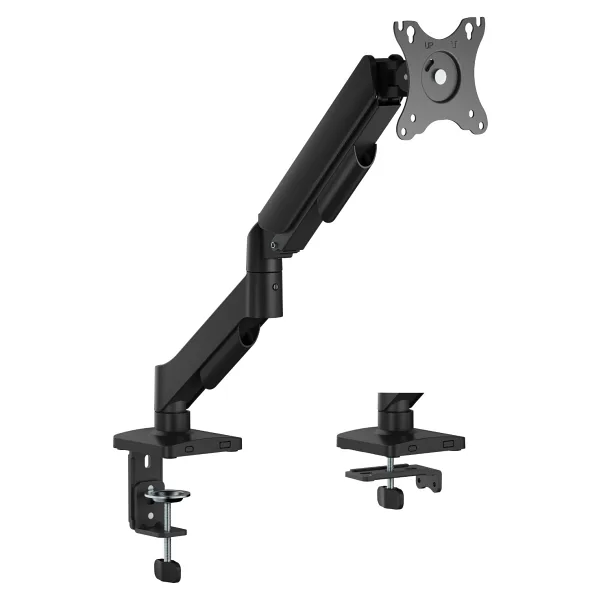 F80 17-32 Inch Monitör Tutucu Kol 2-9kg Amortisörlü Vesa Monitör Standı Beyaz