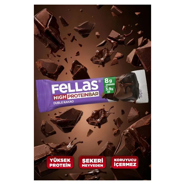 Fellas Duble Kakaolu Protein Bar 32 g x 12 Adet - 32 gr