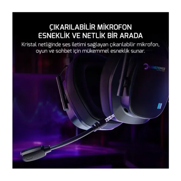 Gamepower Kai Titanium Ultra 7.1 USB Kablolu/Kablosuz Kulak Üstü Oyuncu Kulaklığı - Görsel 5