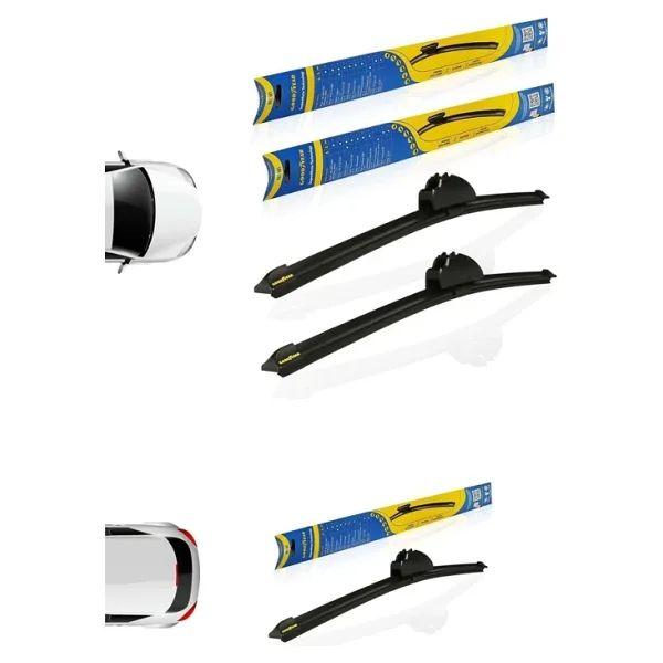 Goodyear Audı A3 Supermute Ön Ve Arka 3'lü Muz Silecek Takımı 2004-2013 Hatchback (3 KAPI) (600mm