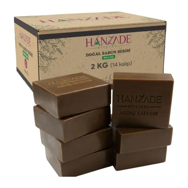 Hanzade Bitkisel Doğal El Yapımı Hatay Ardıç Katranı Sabunu 2 KG