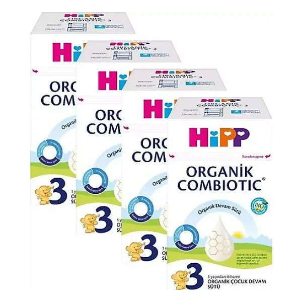 Hipp Organik Combiotic 3 Devam Sütü 600 gr 4 Adet
