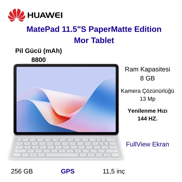 Huawei MatePad 11.5"S PaperMatte Edition 256 GB Mor Tablet