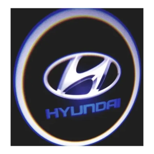 Hyundai Araçlar İçin Pilli Yapıştırmalı Kapı Altı Led Logo