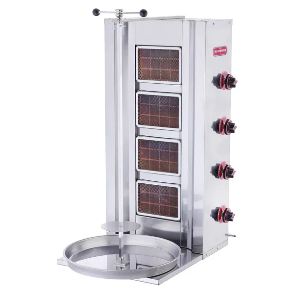 Işıkgaz Silverinox Endüstriyel Lpg Tüplü 4 Radyanlı Döner Ocağı Makinesi