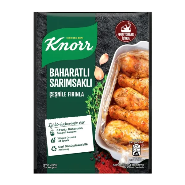 Knorr 34 gr Baharatlı ve Sarımsaklı Fırında Tavuk Çeşnisi