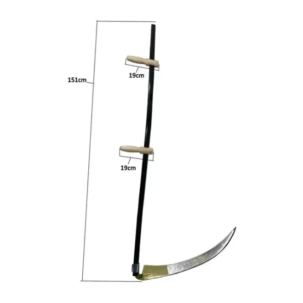 Komple Tırpan - Metal Saplı 6 Parça Set - Ahşap Elcik 65 cm