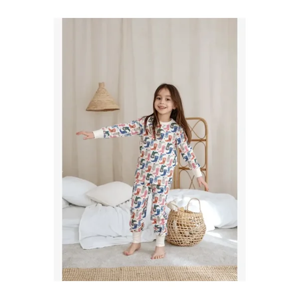 Kovboy Çizme Baskılı Color Shapes Çocuk Pijama Seti