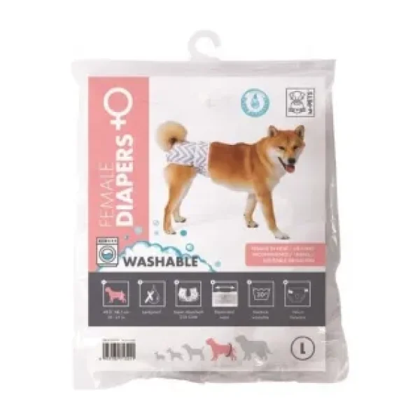 M-PETS DİŞİ KÖPEKLER İÇİN YIKANABİLİR KÜLOT (L)