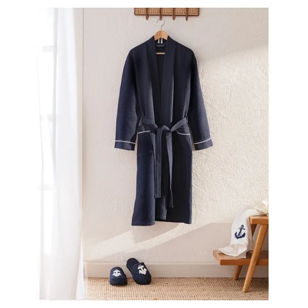 Madame Coco Marty Kimono Unisex Bornoz/Terlik Seti - Yat Koleksiyon