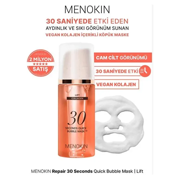Menokin Lift 30 Seconds Quick Bubble Lift-Collagen Gözenek Karşıtı 95 ml Köpük Yüz Maskesi