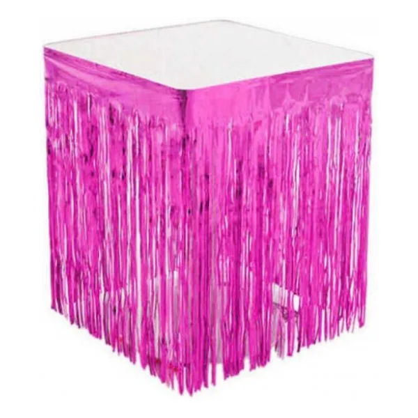 Metalize Pembe Masa Püskülü